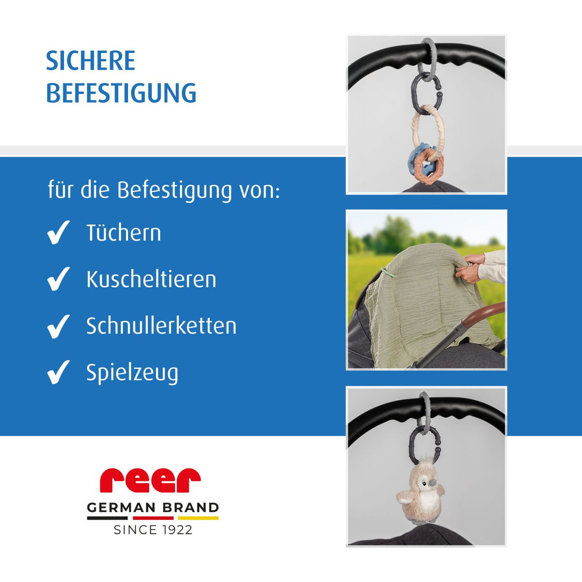 Reer Clip & Go Rings Befestigungsringe 12er