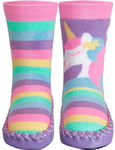 Playshoes Hüttenschuh Einhorn Rosa
