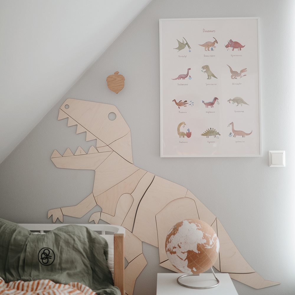 mushie Kinderzimmerposter 50x70cm Dinosaurier