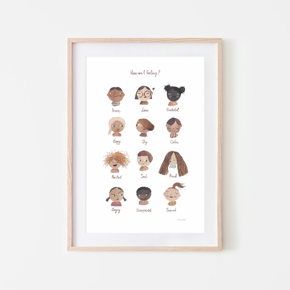 mushie Kinderzimmerposter 50x70cm Feelings