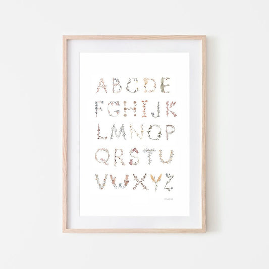 mushie Kinderzimmerposter 50x70cm ABC Alphabet