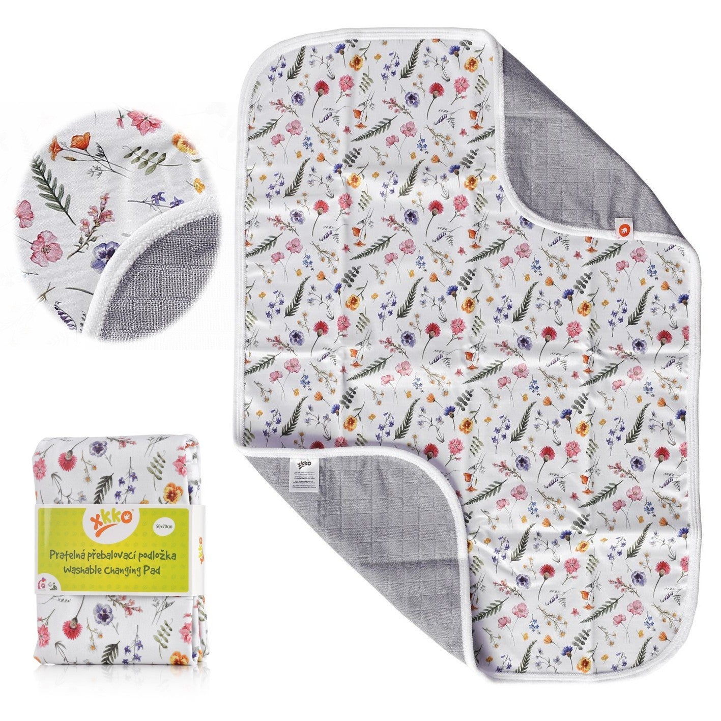 XKKO PUL Wickelunterlage Unterwegs 50*70 cm - Sommerwiese