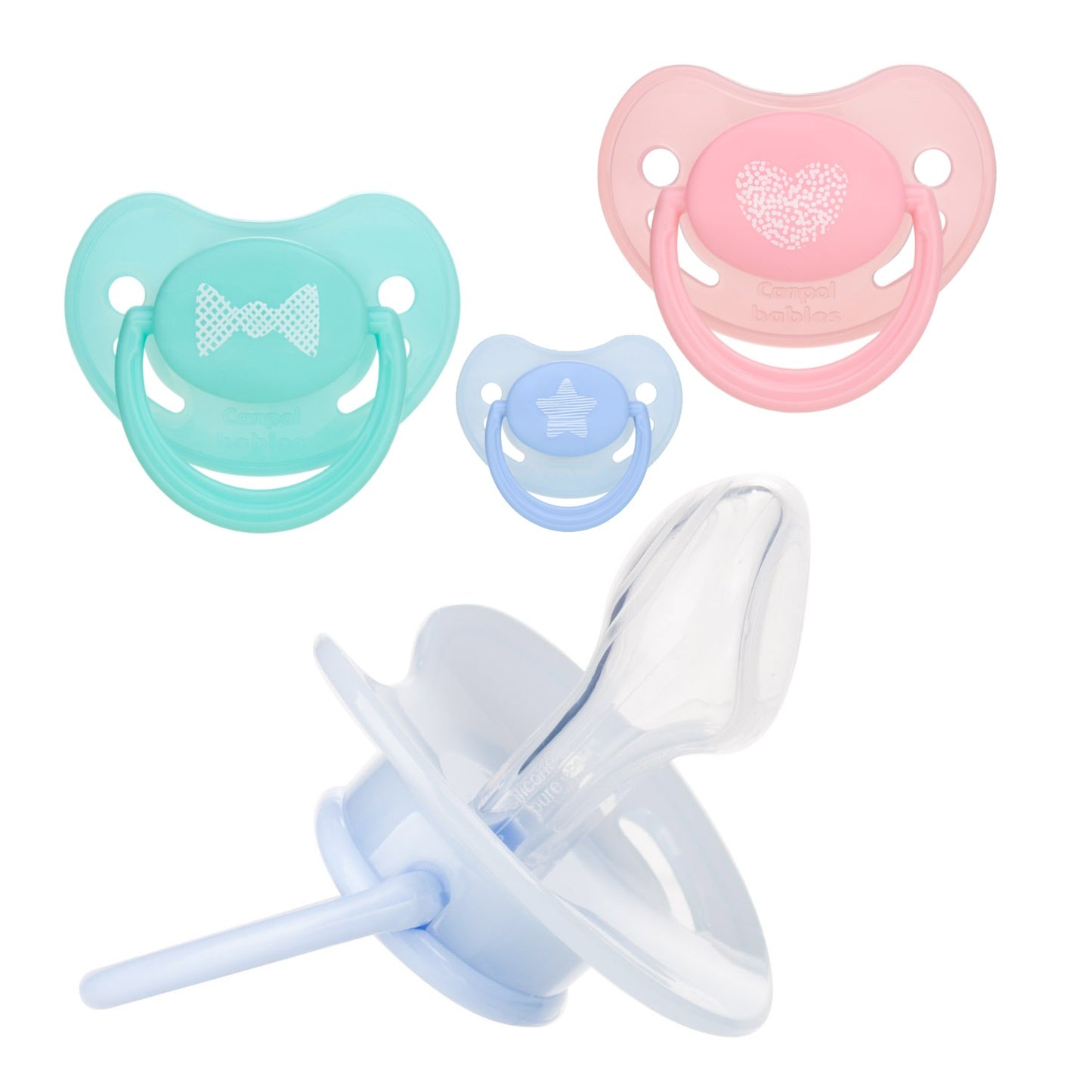Canpol Schnuller Kieferform Beruhigungssauger Silikon Pastell Love Ortho B-WARE