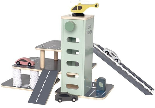 Jabadabado Spielzeug Autogarage Parkgarage Holz 2J+