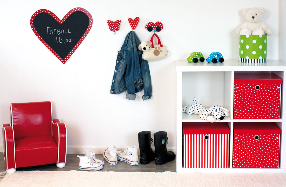 Jabadabado Kinder Wandtafel Herz rot - mit Kreide