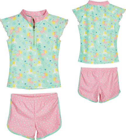 Playshoes UV Bade Zweiteiler Einhorn Rosa Mint