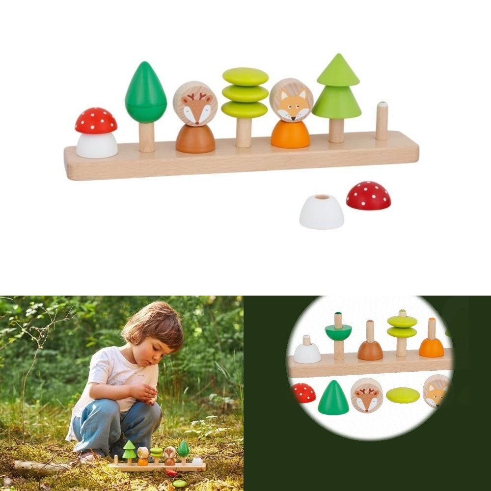Goki Farben- und Formensortierspiel Kleine Waldfreunde 2J+