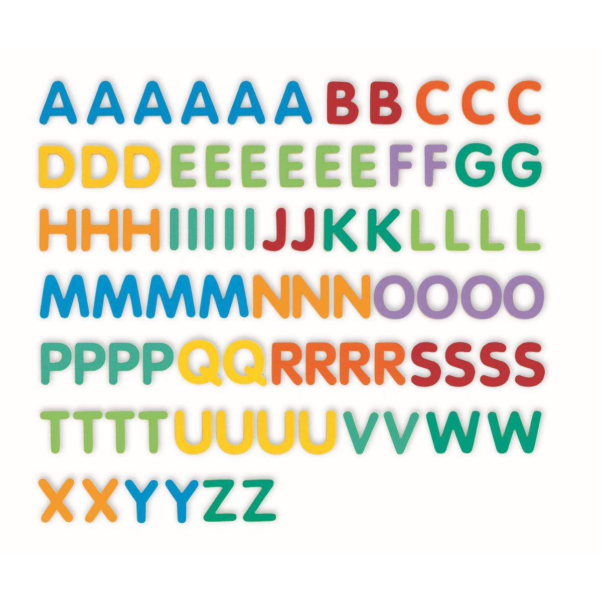 DJECO Holz Magnete: 83 Magnetische Holz Buchstaben 4J+