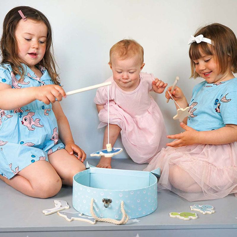 Jabadabado Kinder Angelspiel im Transportkoffer 3J+