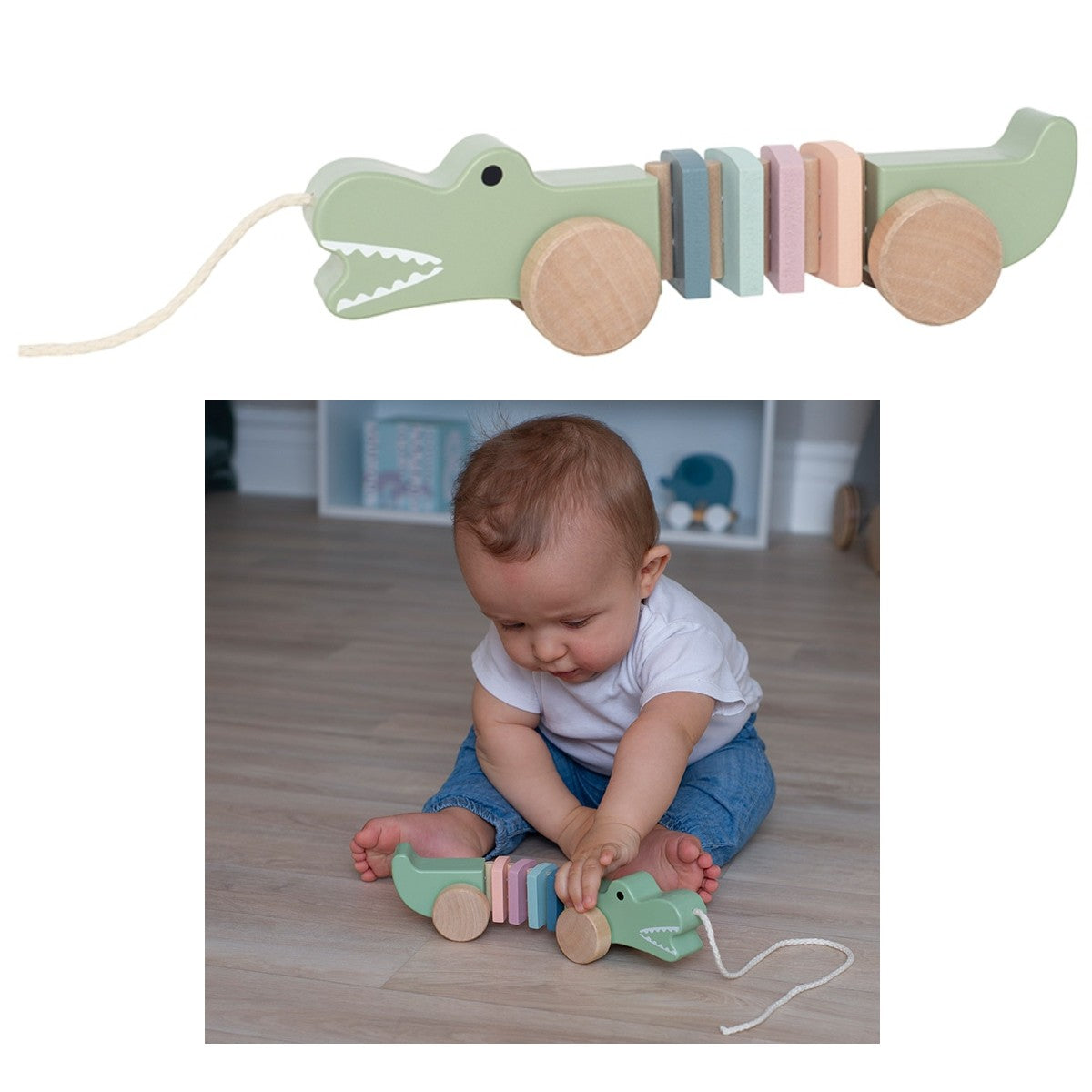 Jabadabado Nachzieh Krokodil aus Holz