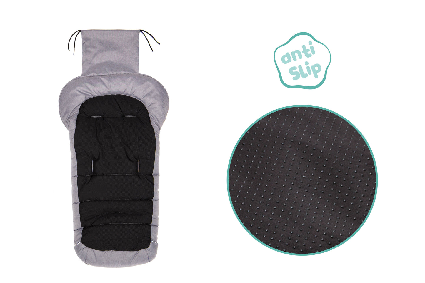 Fillikid Winter Thermo Fußsack K2 Pongee Hellgrau Melange