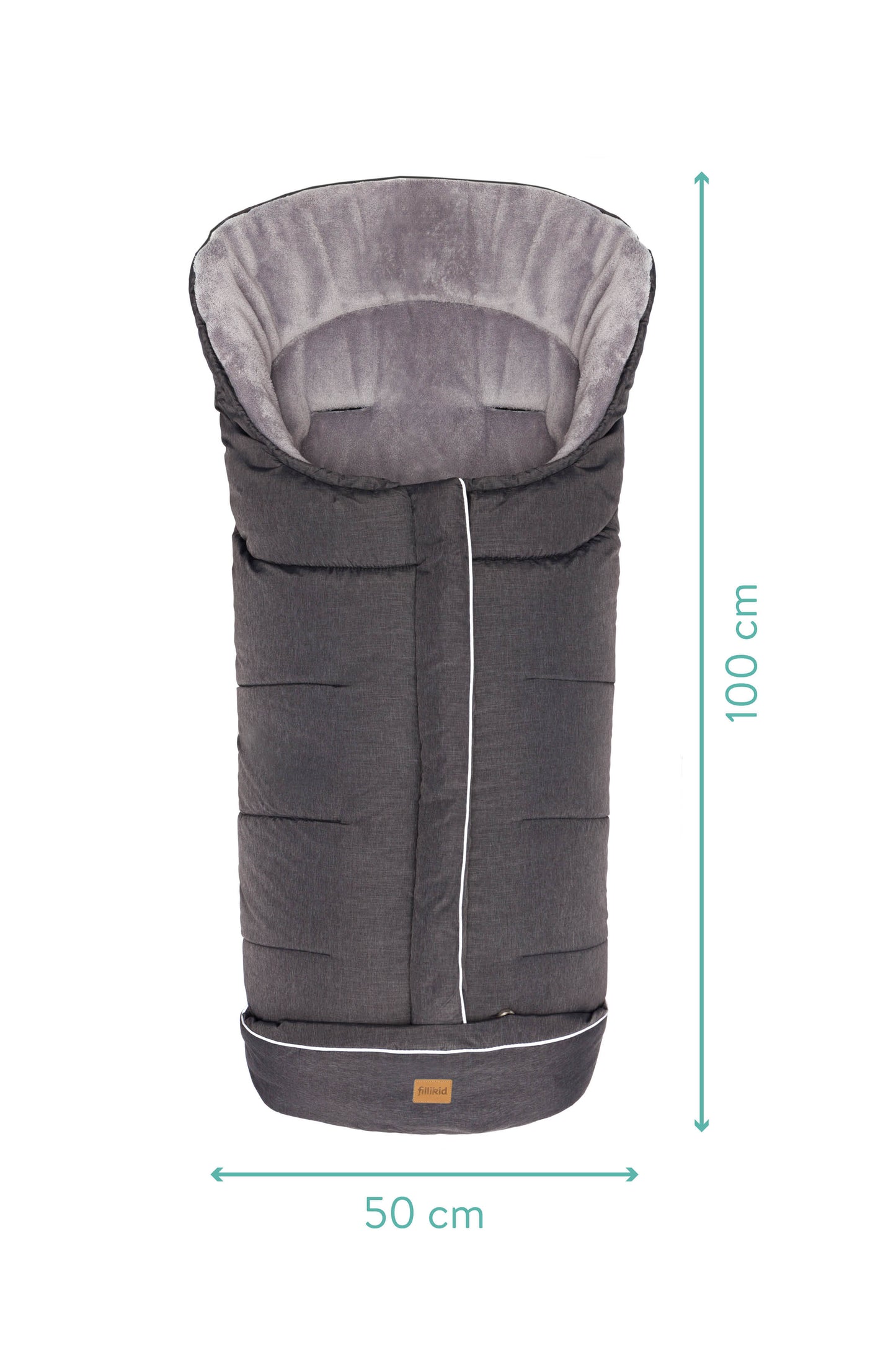 Fillikid Winter Thermo Fußsack K2 Pongee Dunkelgrau Melange
