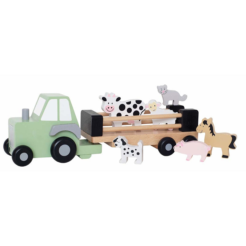 Jabadabado Bunter Traktor mir Anhänger & Tieren