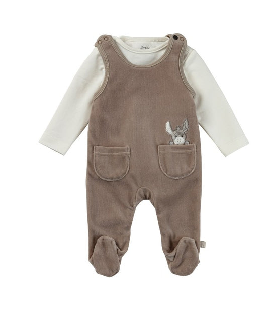Sterntaler Nicki Strampler Set Esel Braun