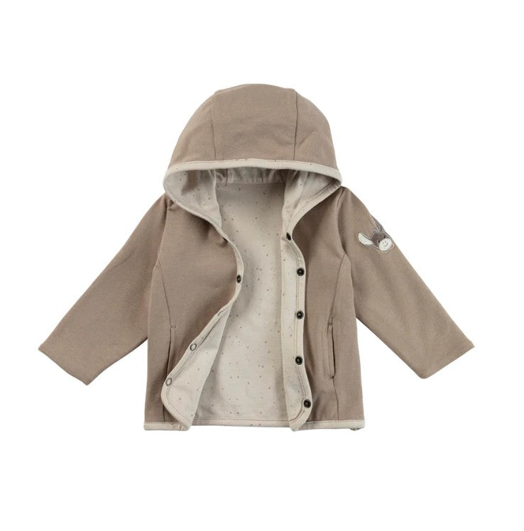 Sterntaler Babyjacke mit Kapuze Hellbraun - zum Wenden