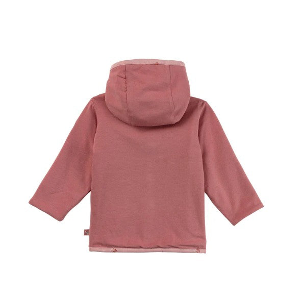 Sterntaler Babyjacke mit Kapuze Beerenrosa - zum Wenden