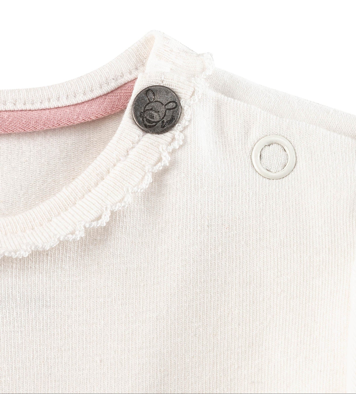 Sterntaler Jersey Baby Shirt Ecru Esel Rosa