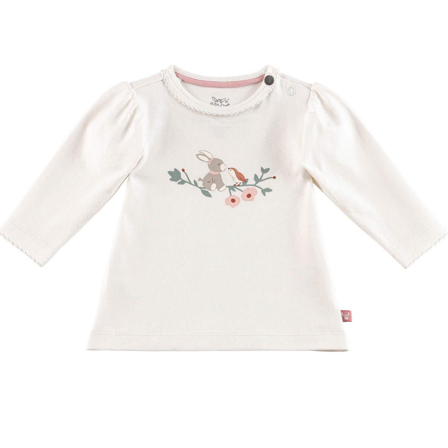 Sterntaler Jersey Baby Shirt Ecru Esel Rosa