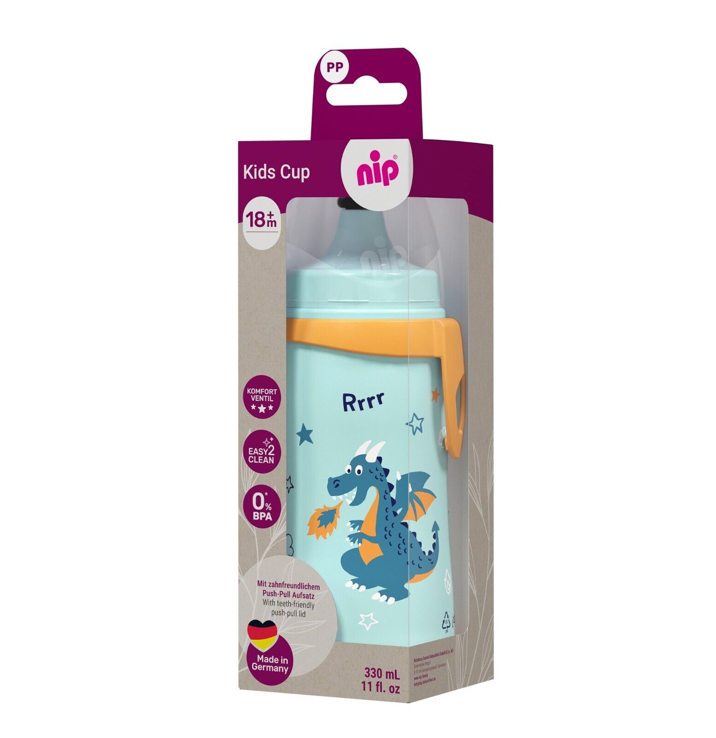 Nip Kinder Trinkflasche Kids Cup 330ml PP