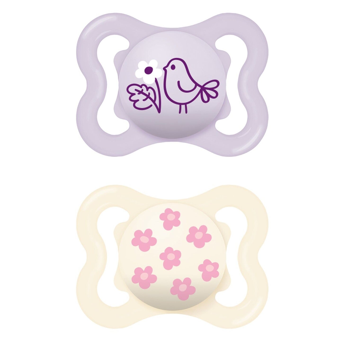 MAM SUPREME Silikon Schnuller Symmetrisch Oval Junge / Mädchen 0-6M 6-16M + Box