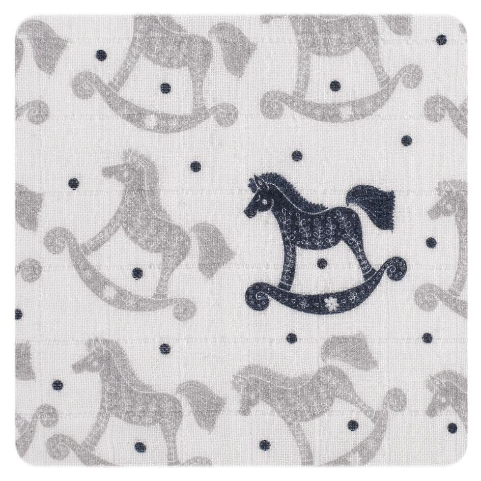 xkko Baby Pucktuch 120x120 cm Musselin aus Bio Baumwolle
