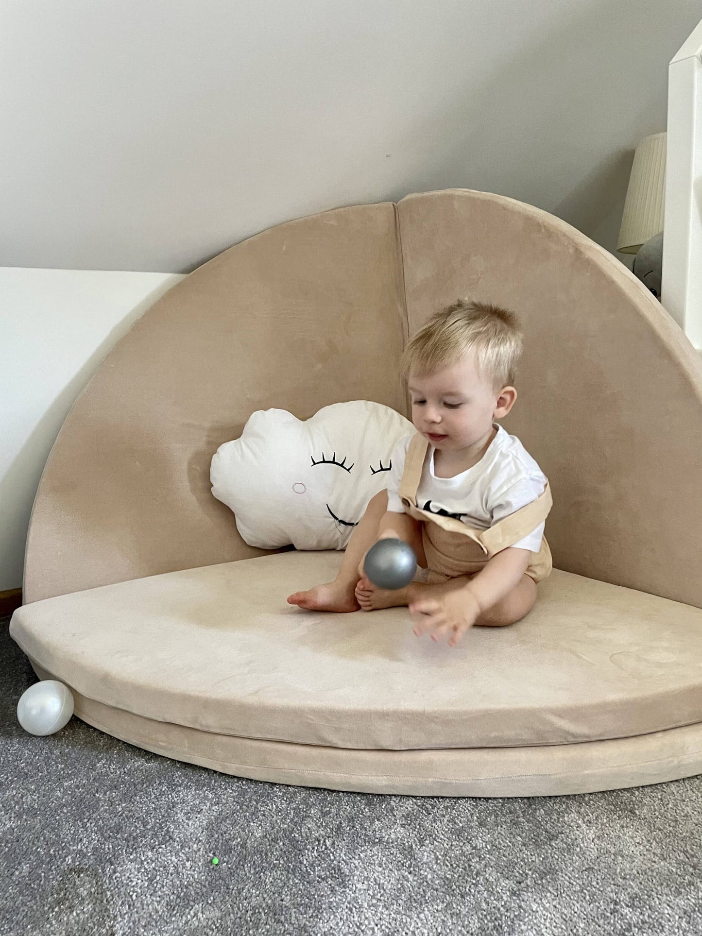Mimii Bodenmatte Kinder Spielmatte 160cm, rund faltbar