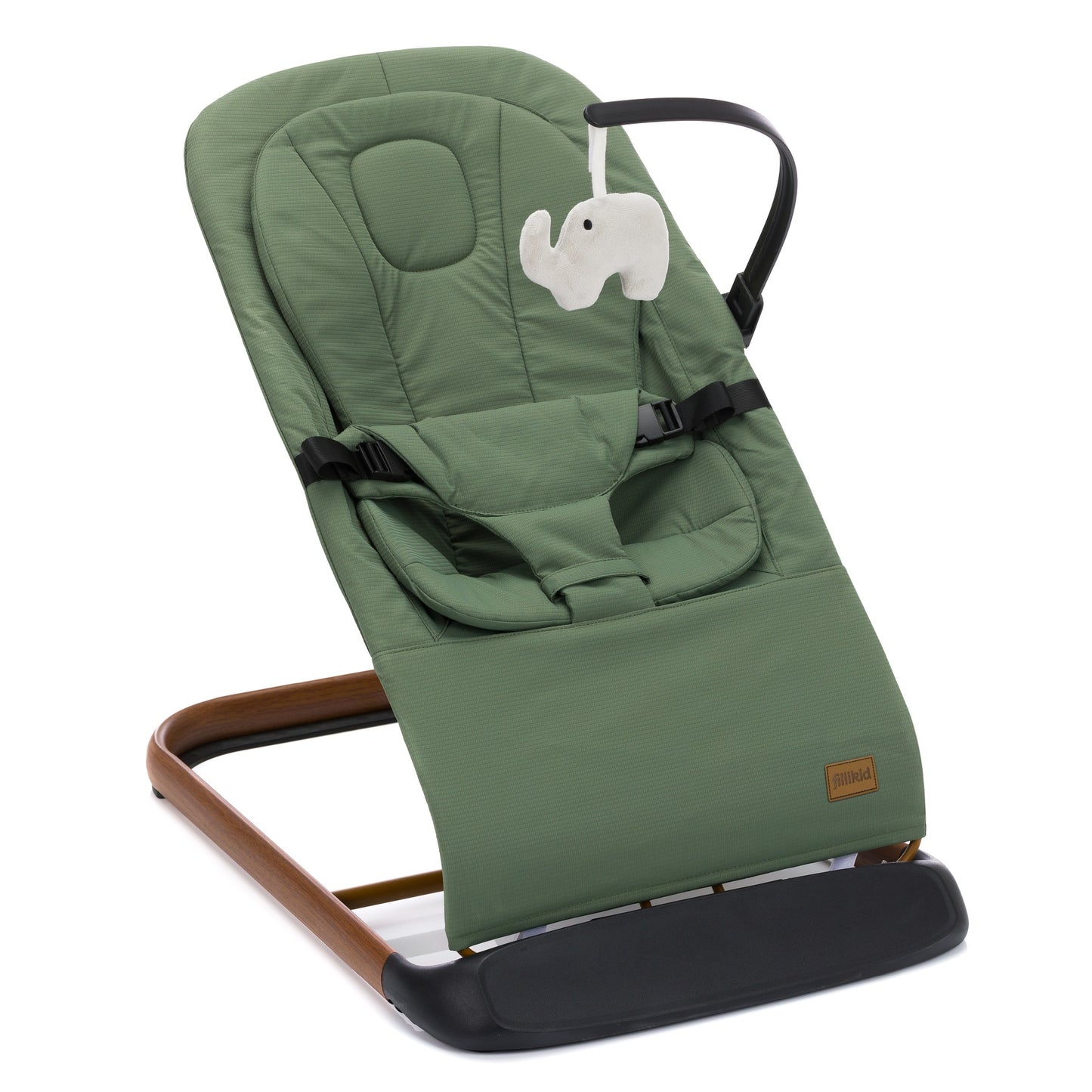 Fillikid Babywippe Star Grün (inkl. Spielbogen und Reduktionskissen)