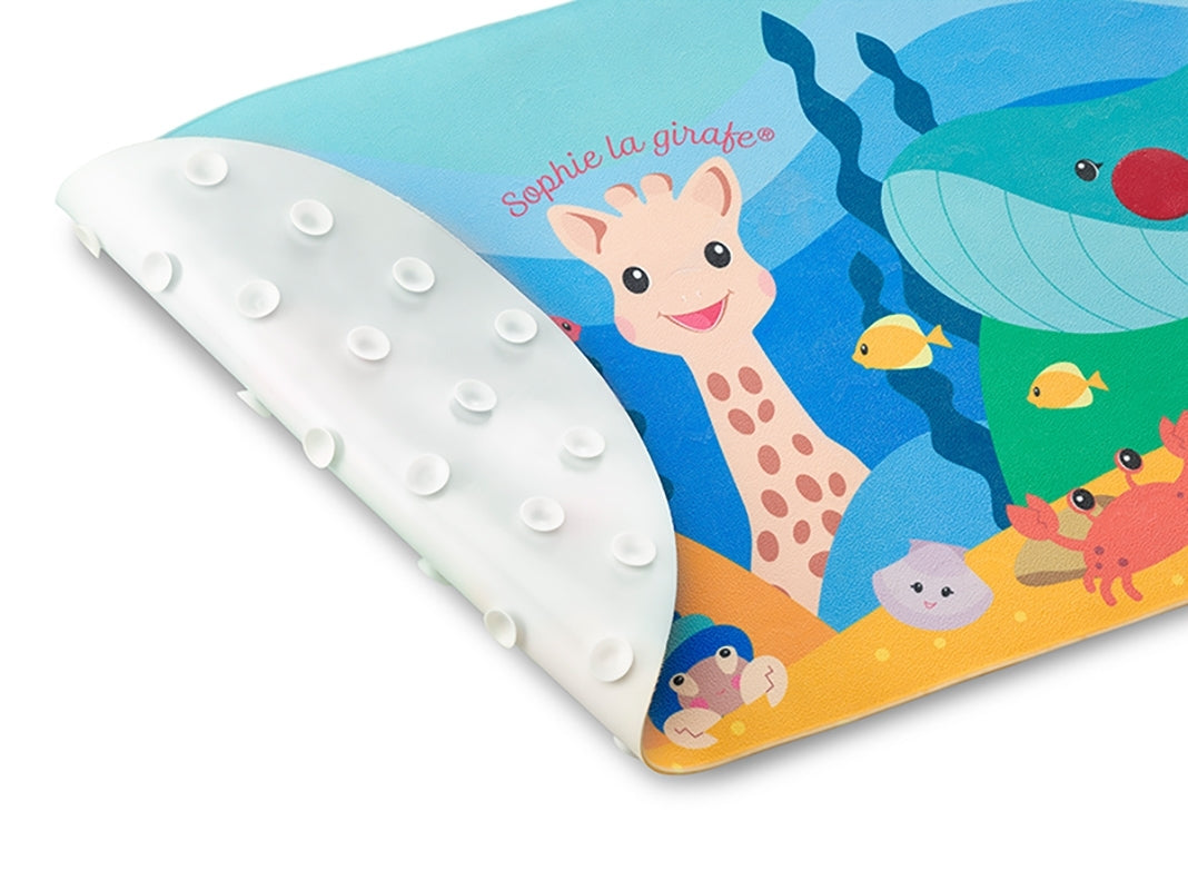 Vulli Kinder Baby Anti-Rutsch Badewannen Matte Bath Mat 70x39 cm Sophie la girafe, mit Hitzesensor