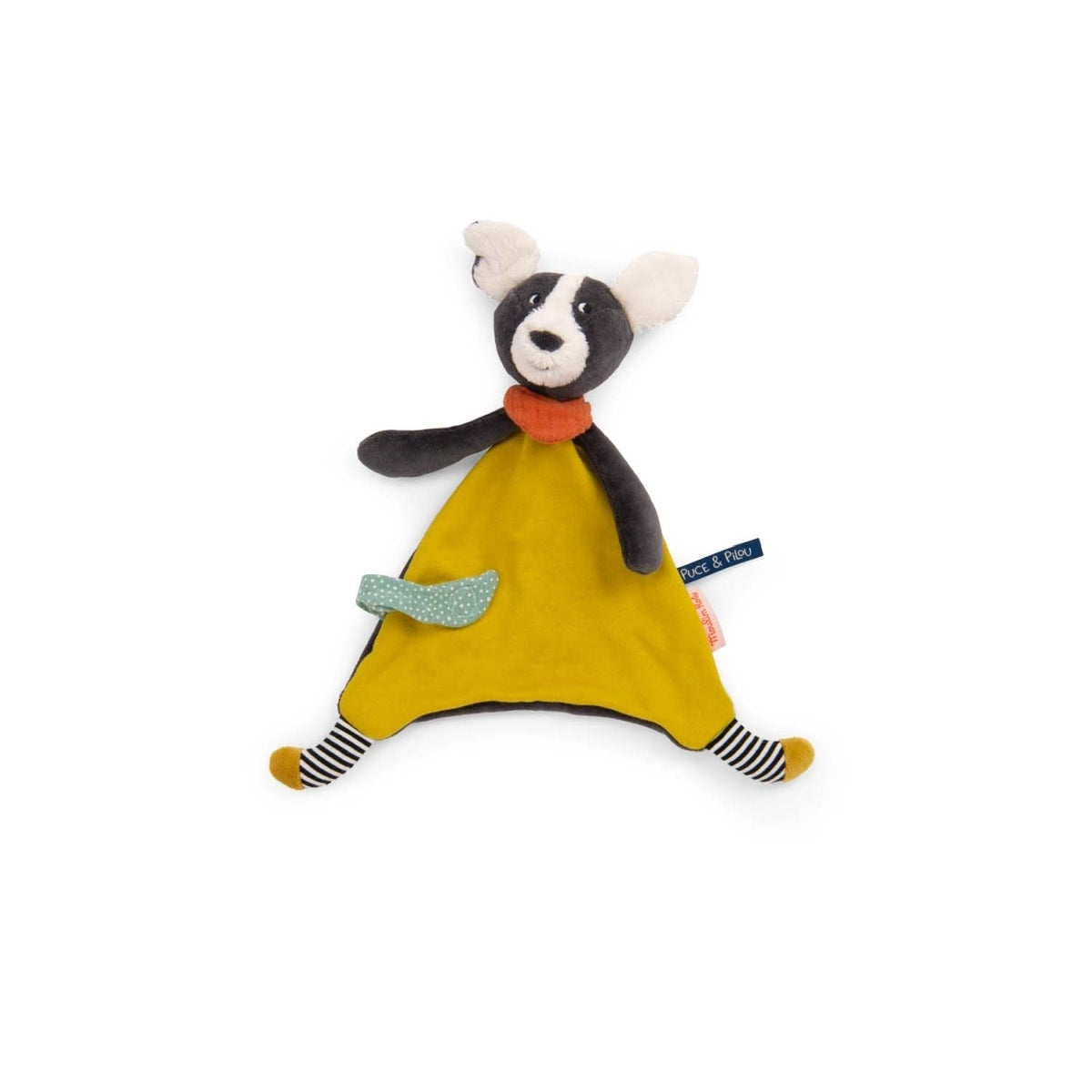Moulin Roty Schmusetuch Hund Gelb Puce