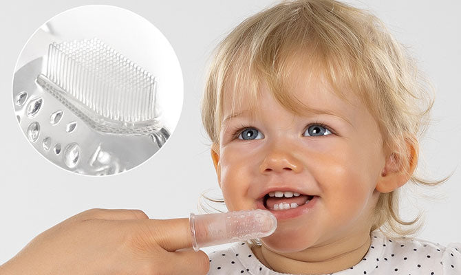 reer BabyCare Finger Zahnbürste 2er aus Silikon, 0m+