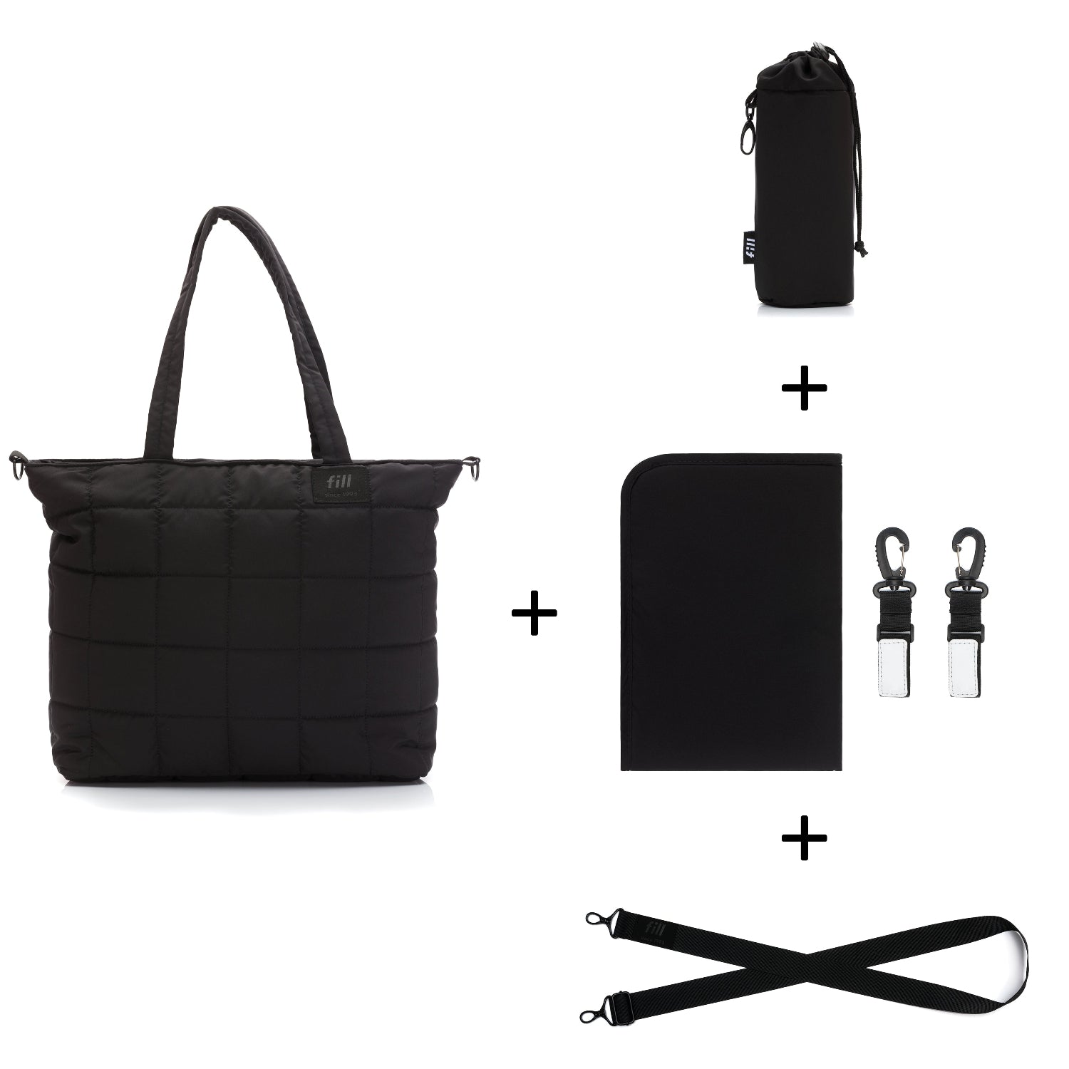 Fillikid Wickeltasche Vienna Schwarz