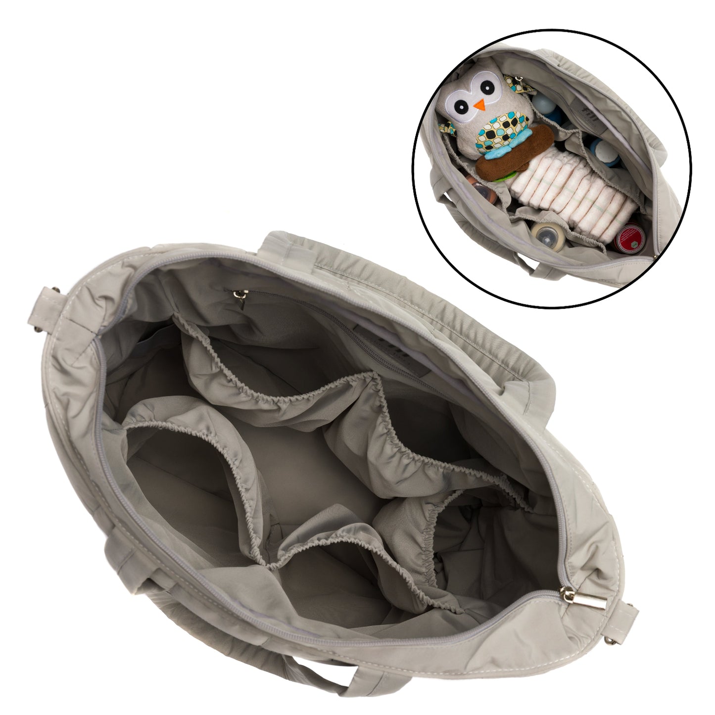 Fillikid Wickeltasche Vienna Stone Innenansicht