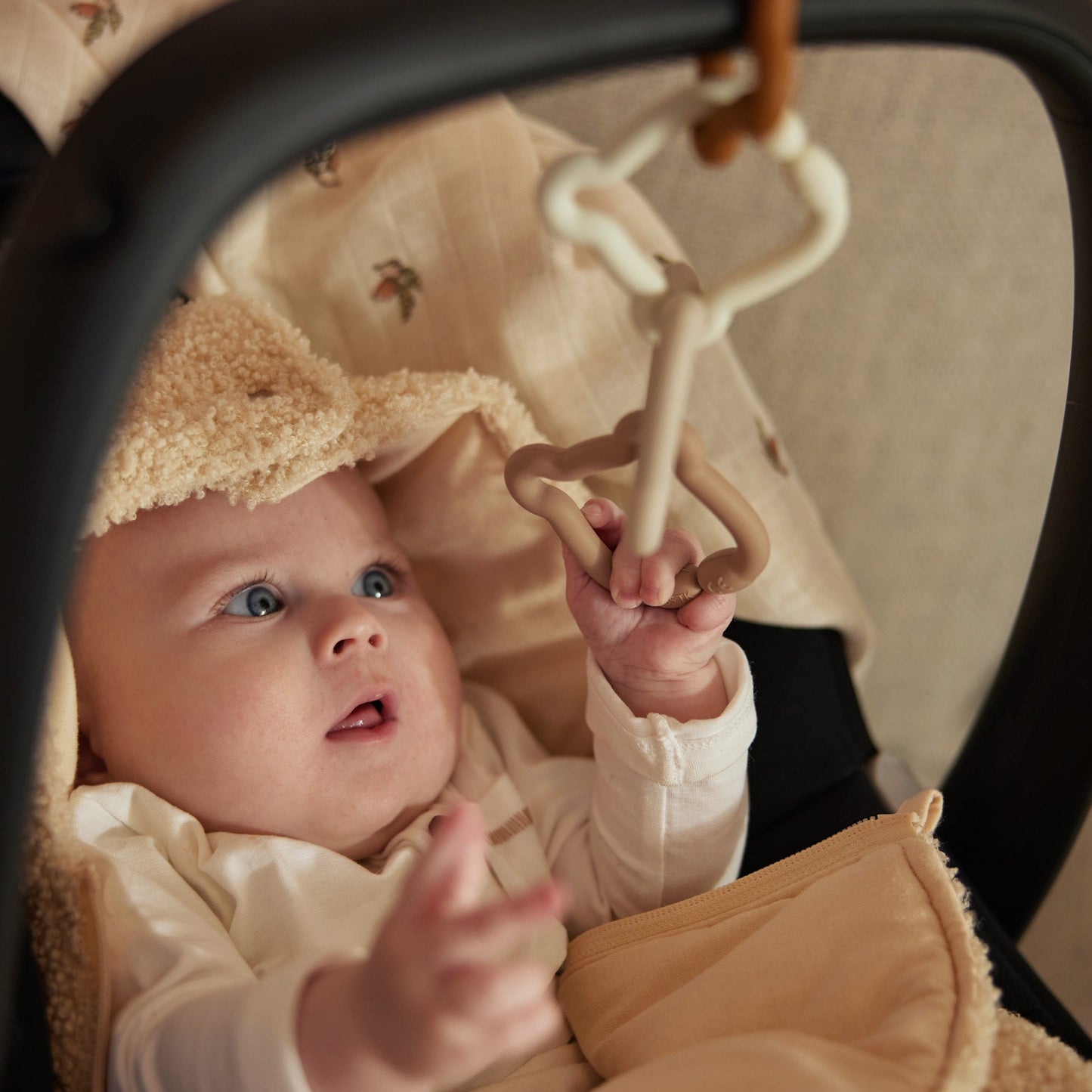 Jollein Baby Änhänger Ringe Silikon - Teddy Bear Bunt