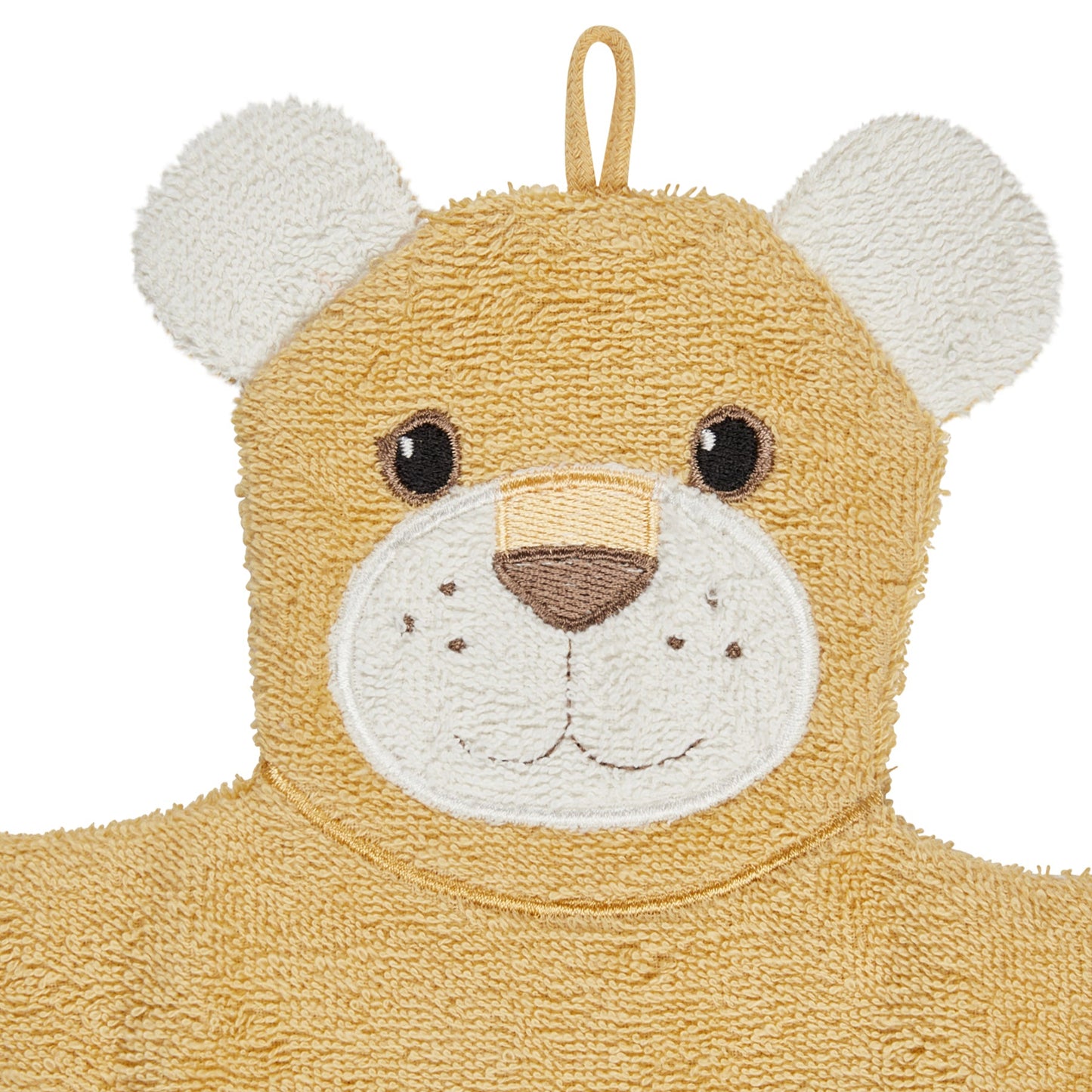 Sterntaler Baby Waschlappen Waschhandschuh Löwe gelb Detail