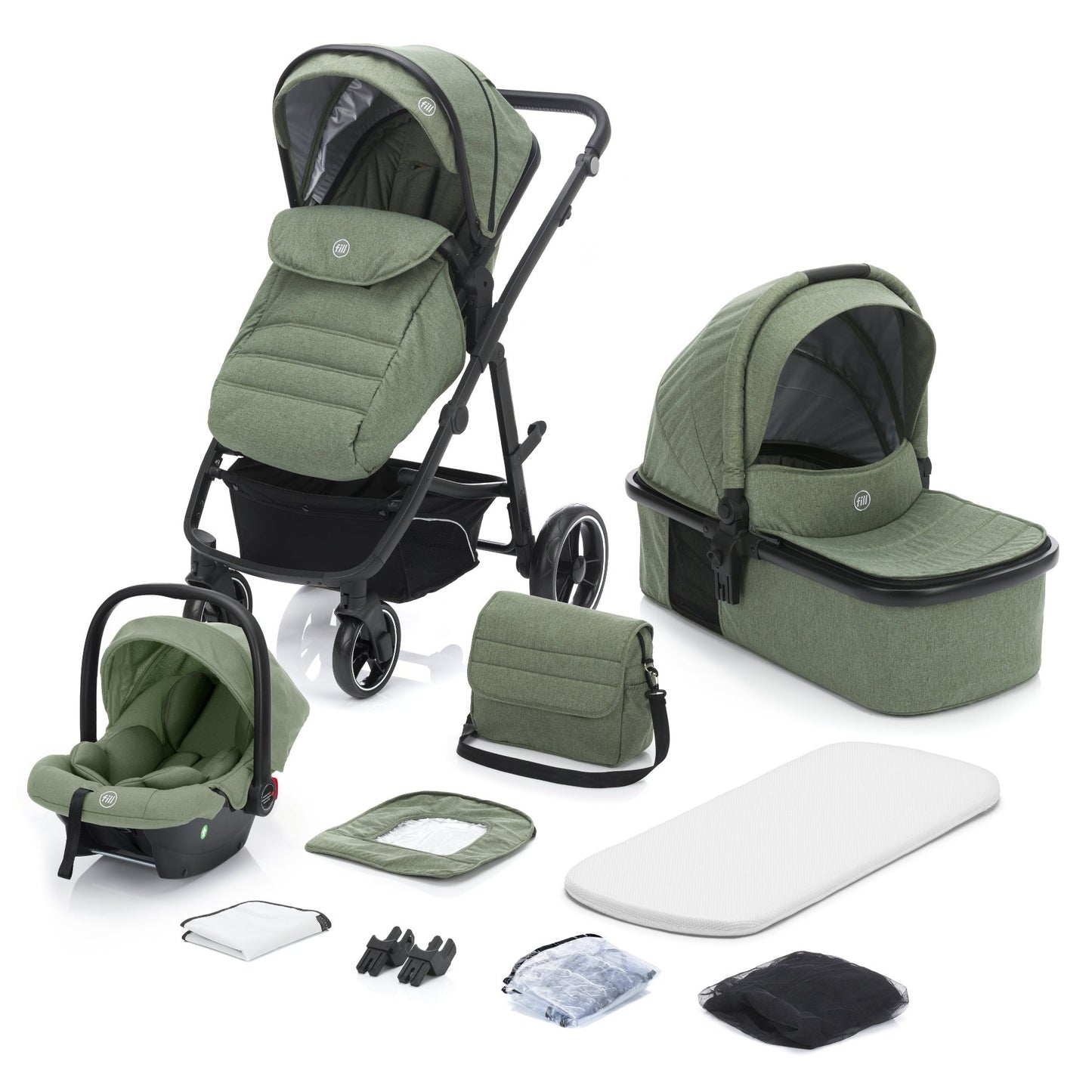 Fillikid Kinderwagen Set fill Jaguar inkl. Autositz