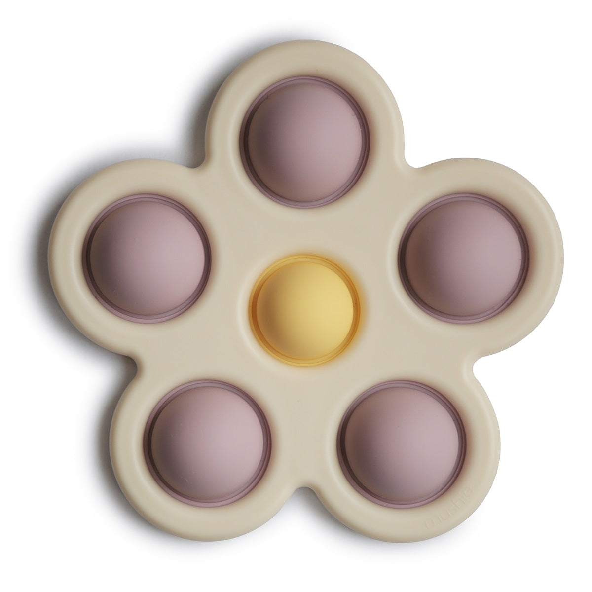 Mushie Kinder Motorik Spielzeug Drückspiel Blume10m+
