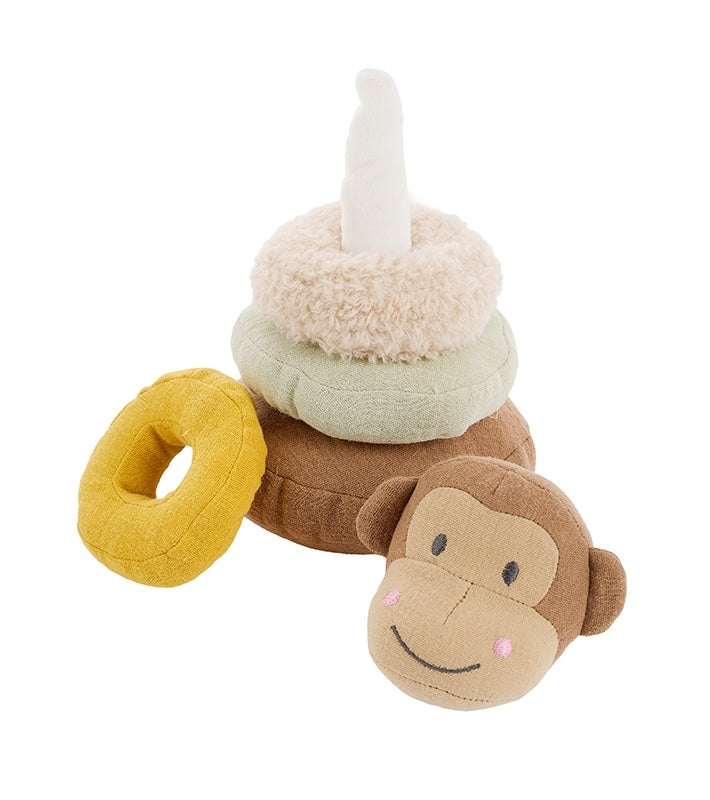 Jabadabado Baby Stapelspiel mit Stoffringen Äffchen