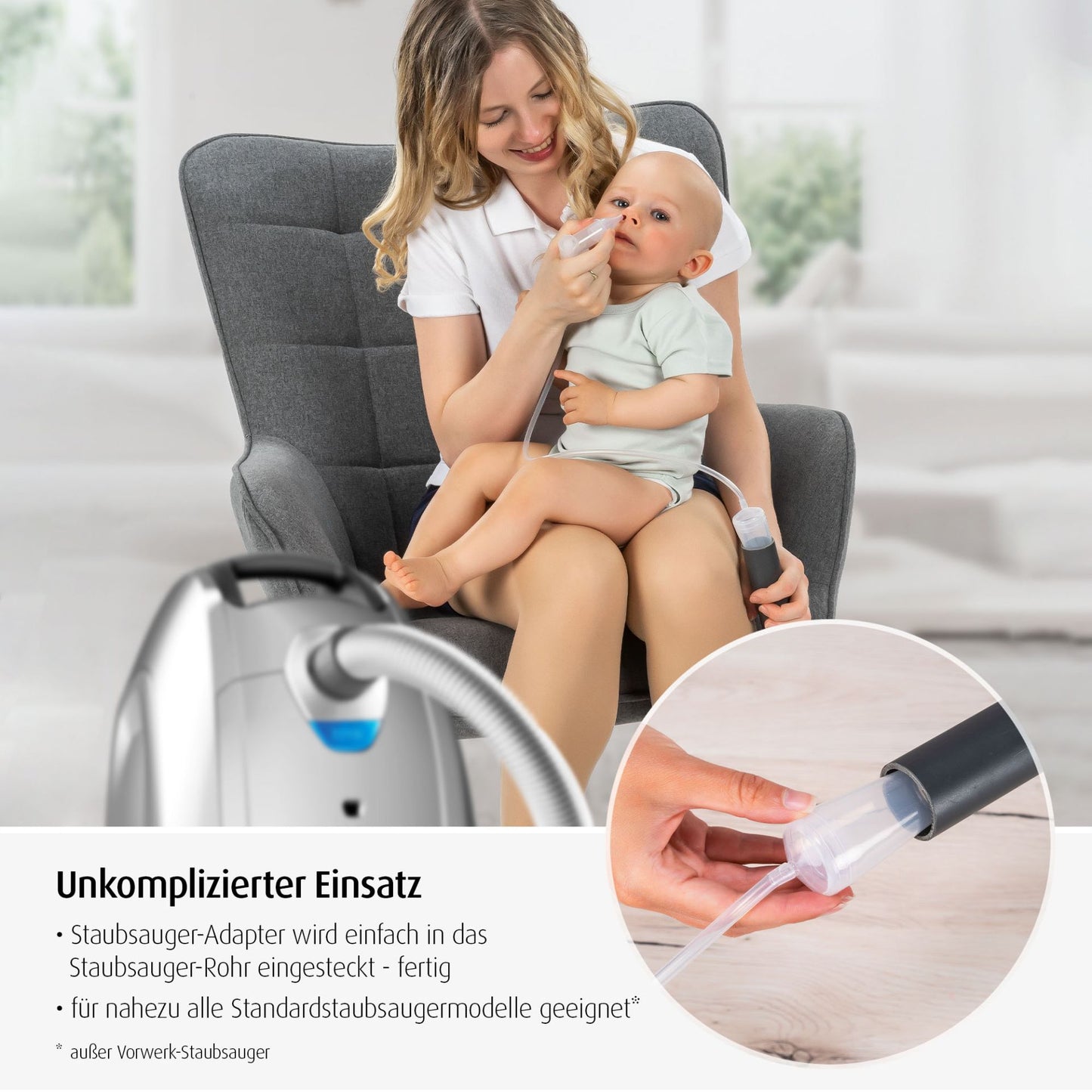 reer Baby Nasensauger mit Staubsaugeraufsatz
