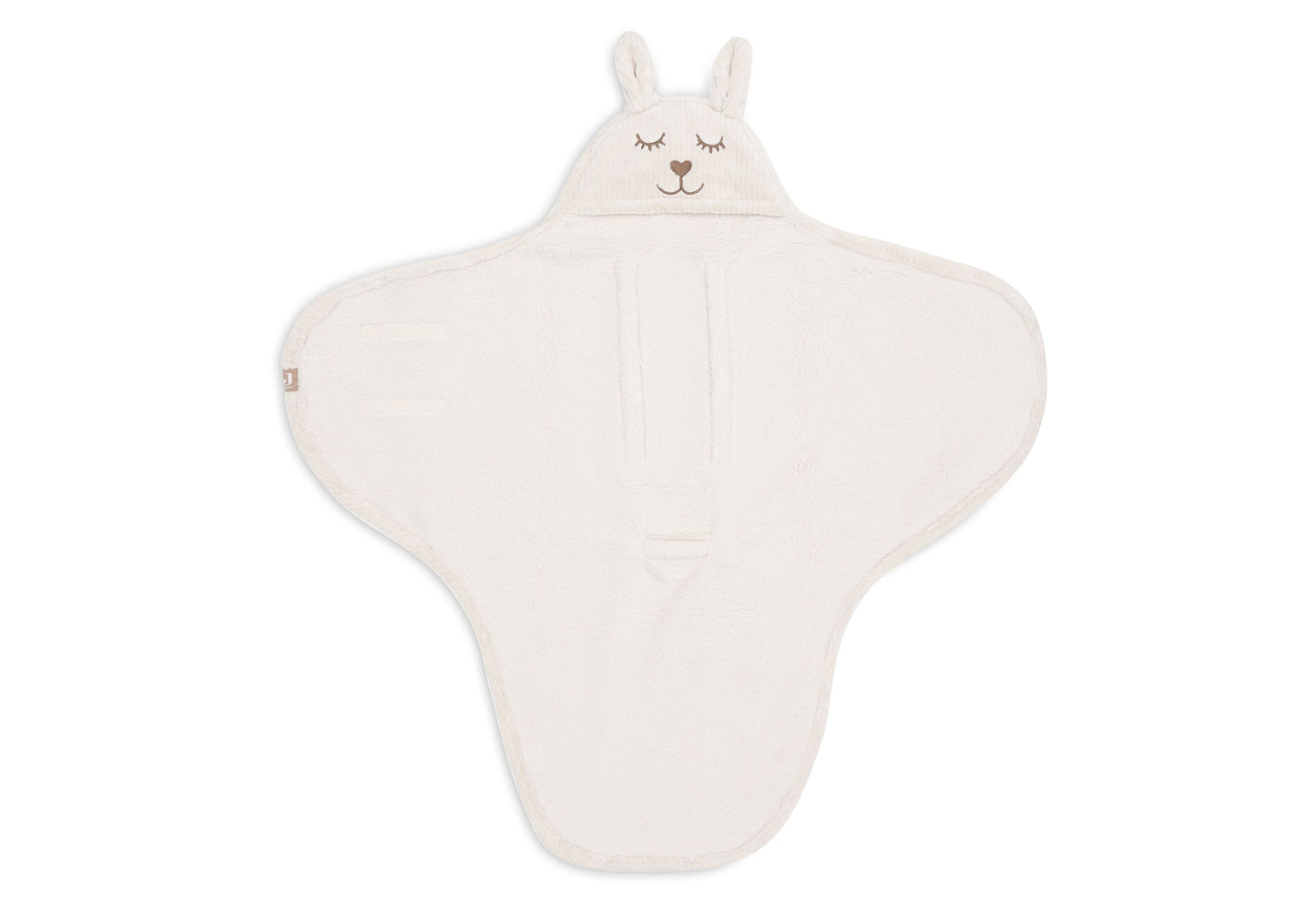 Jollein Wickeldecke Einschlagdecke Bunny Cloudy Rib Oatmeal