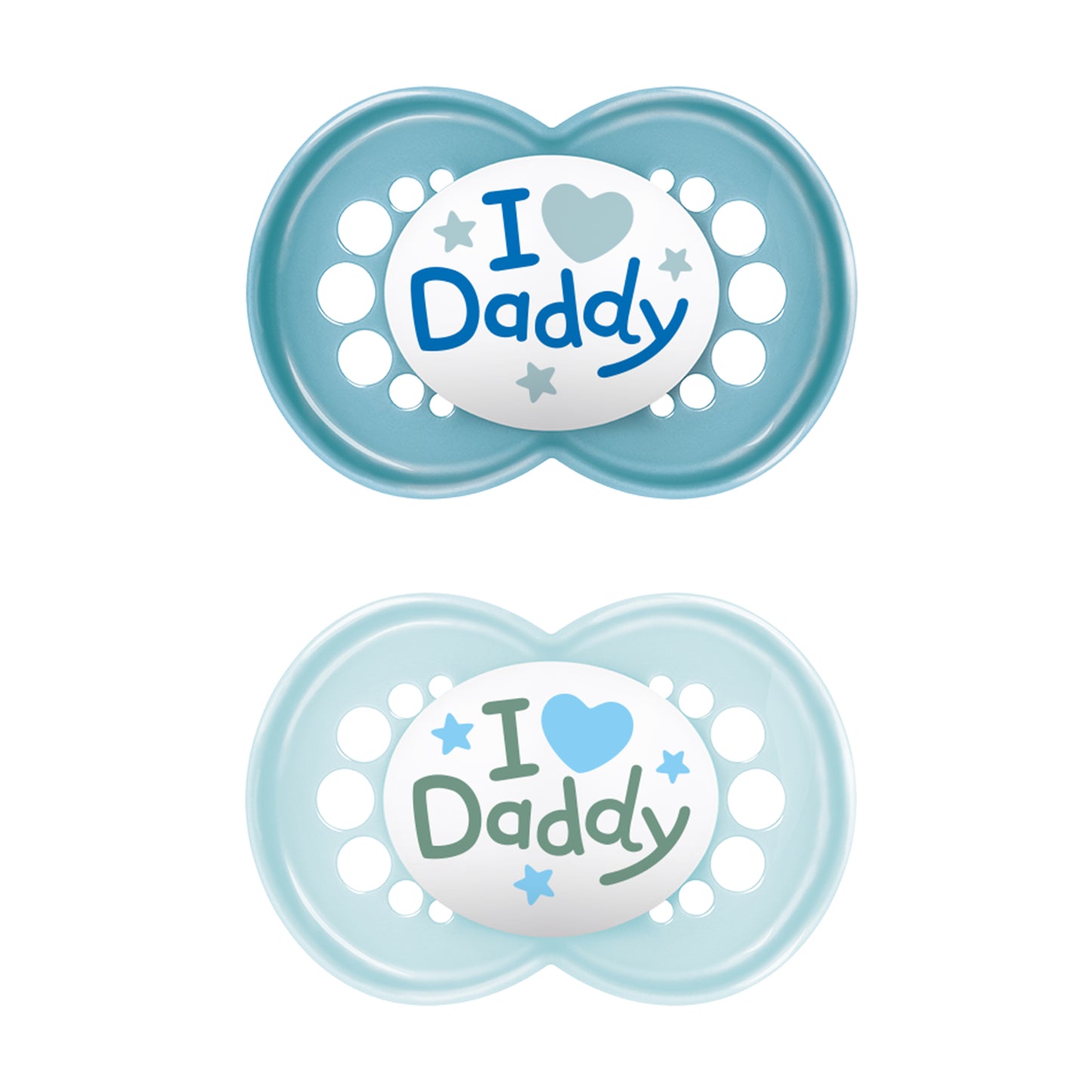 MAM Silikon Schnuller I love Mummy oder I love Daddy -inkl. Sterilisierbox