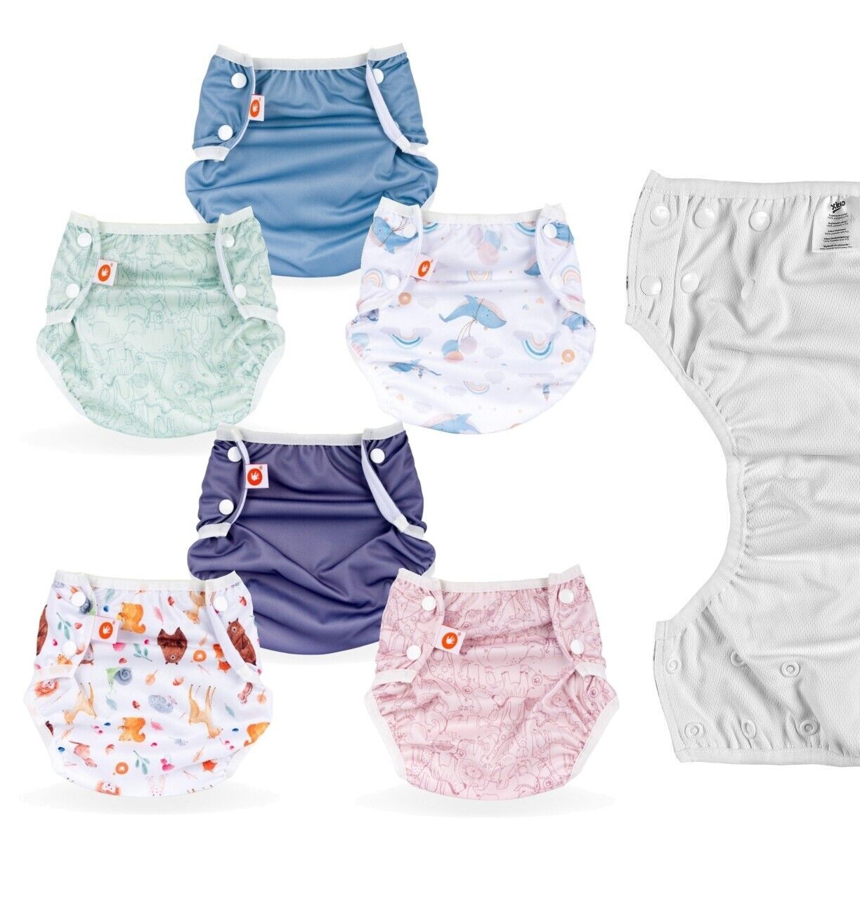 xkko PUL Badewindel Schwimmwindel mitwachsend von 4-15 kg waschbar & ökologisch