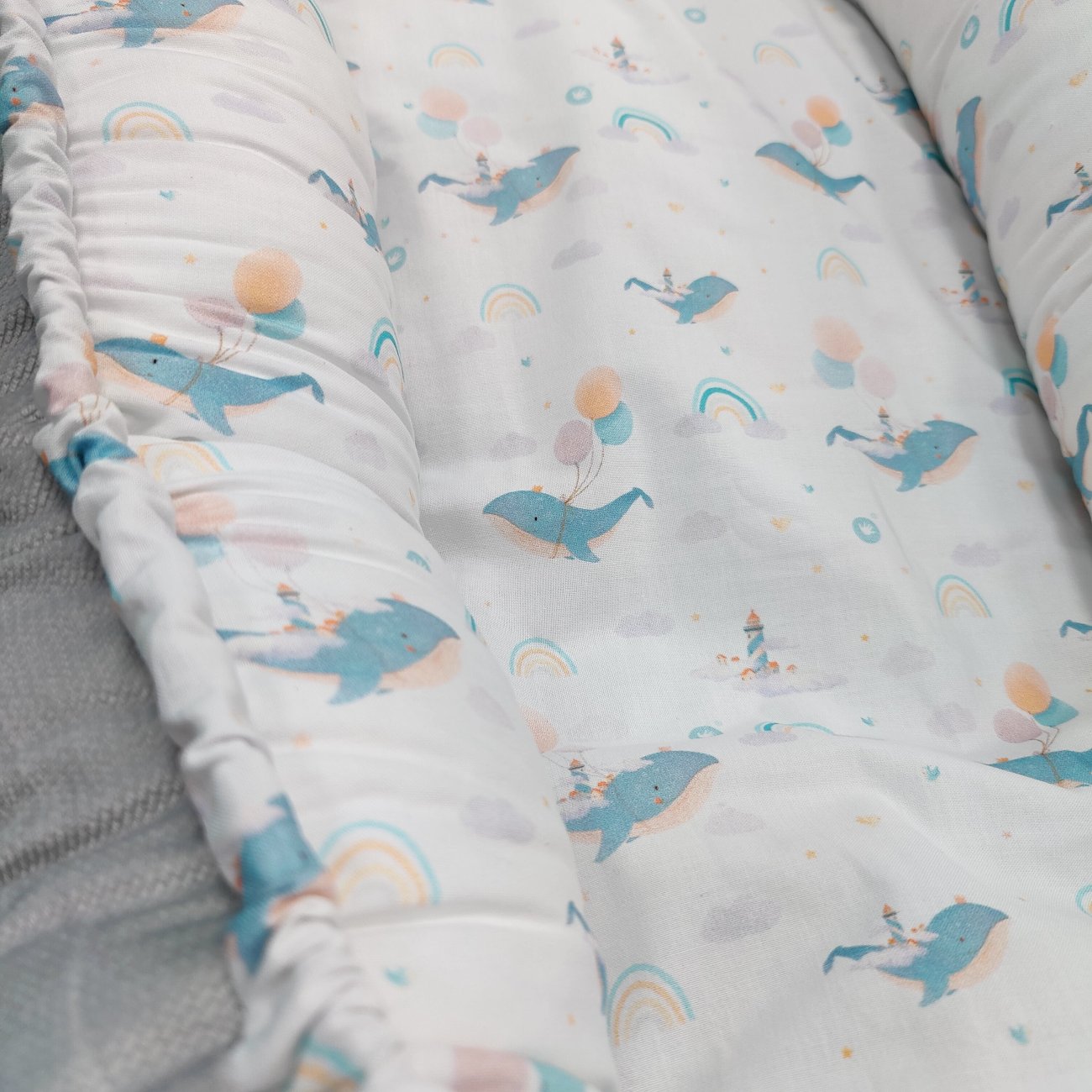 xkko wendbares Babynest LUX - Mein gemütliches Baby Kuschelnest 60x90cm