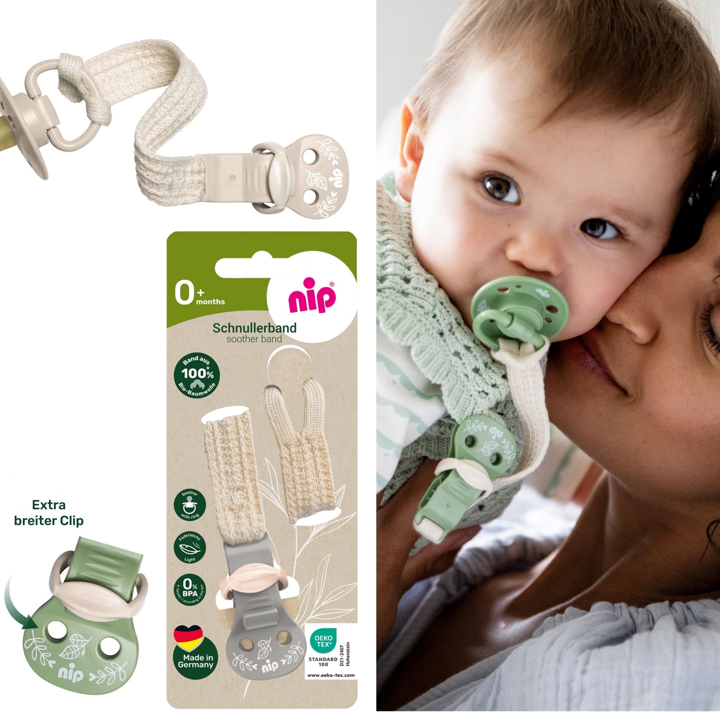nip Schnullerband Textil