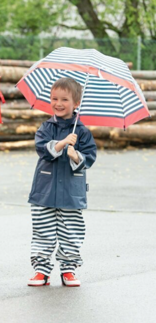 Playshoes Regenschirm Streifen Marine