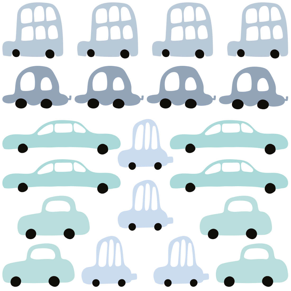 Pastelowe Love Wandaufkleber Sticker Cars
