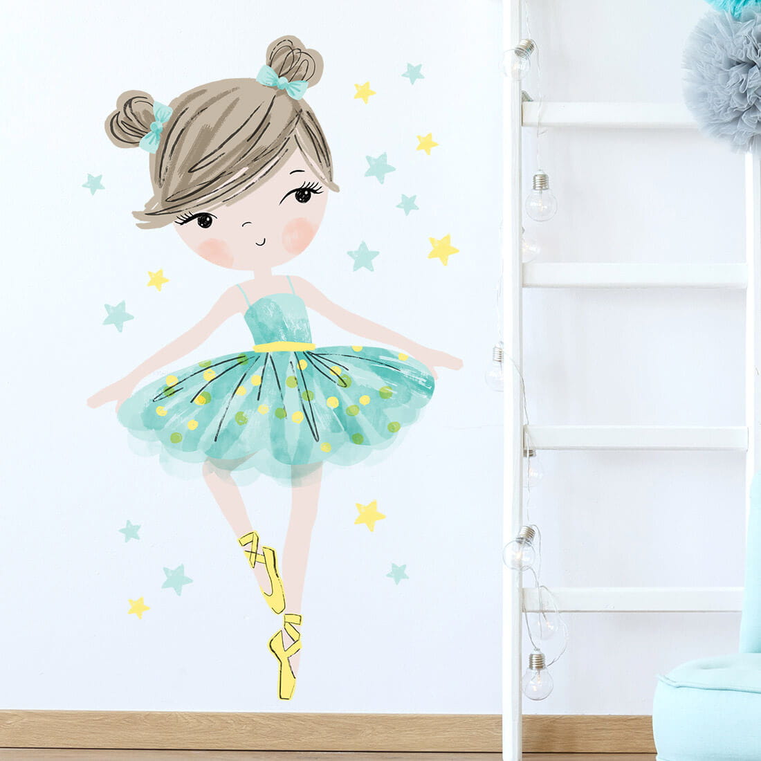 Pastelowe Love Wandaufkleber Sticker Set Ballerina