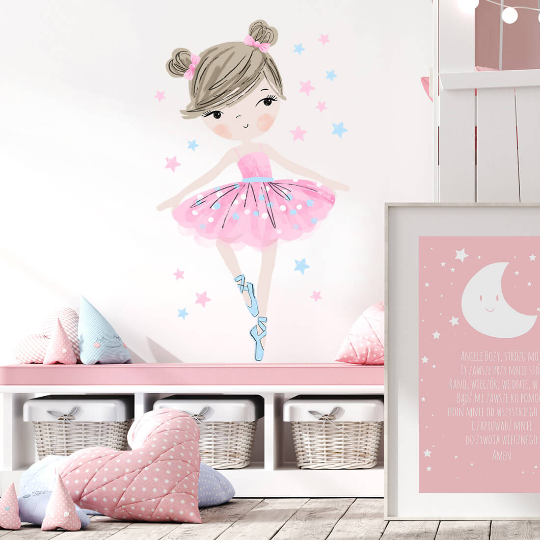 Pastelowe Love Wandaufkleber Sticker Set Ballerina