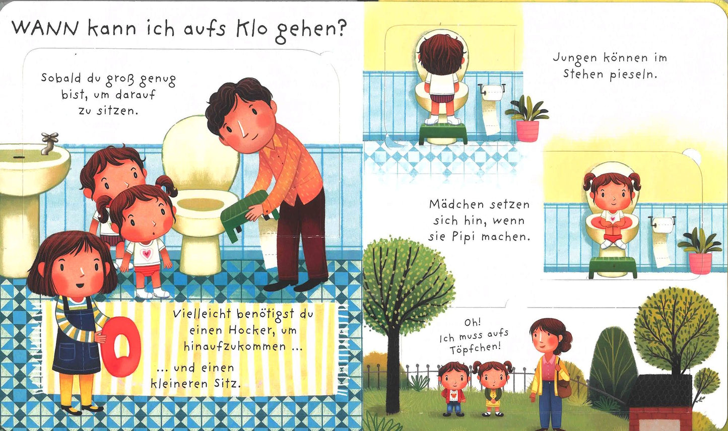 Usborne Kinderbuch mit Klappen: Windel Töpfchen Klo 3J+