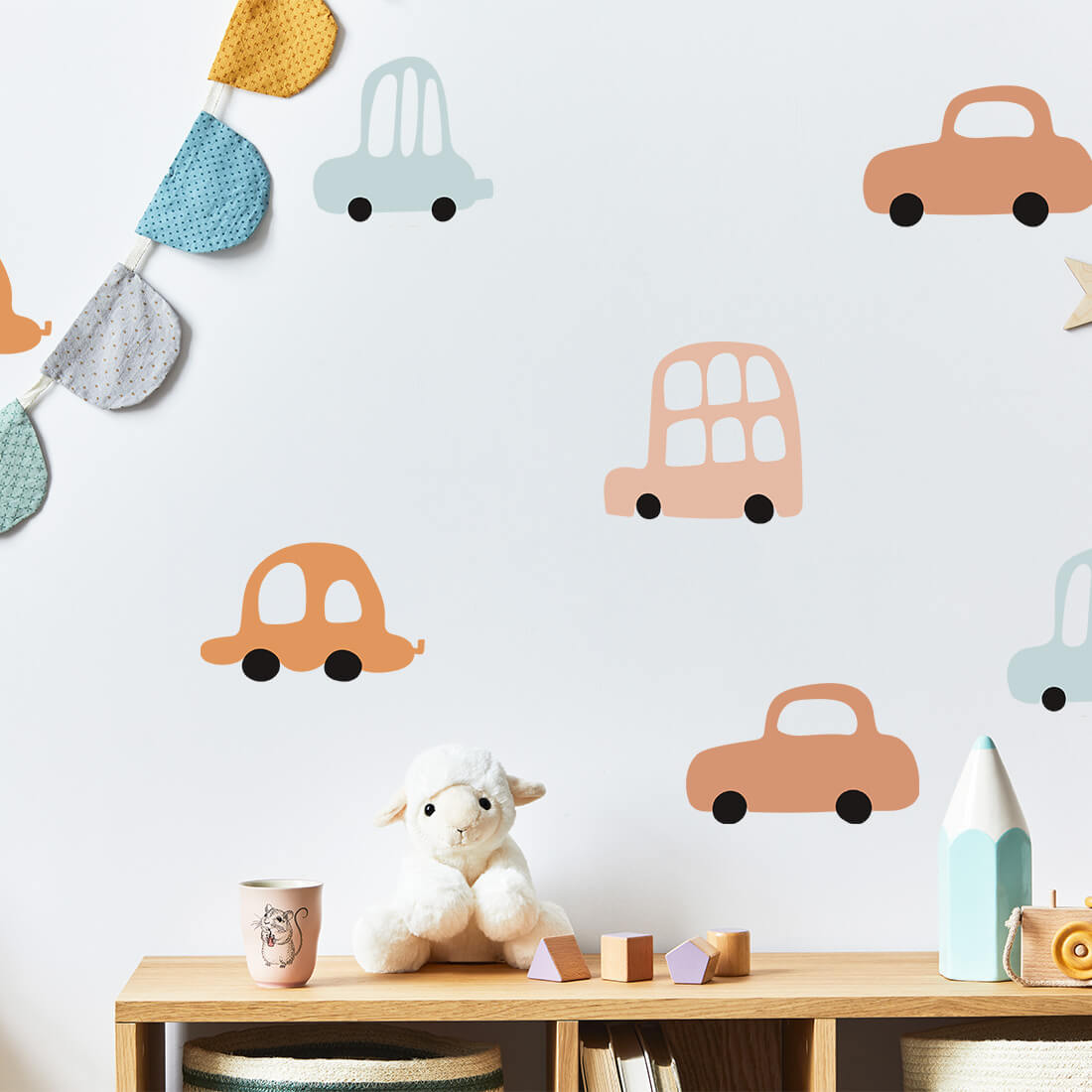 Pastelowe Love Wandaufkleber Sticker Cars