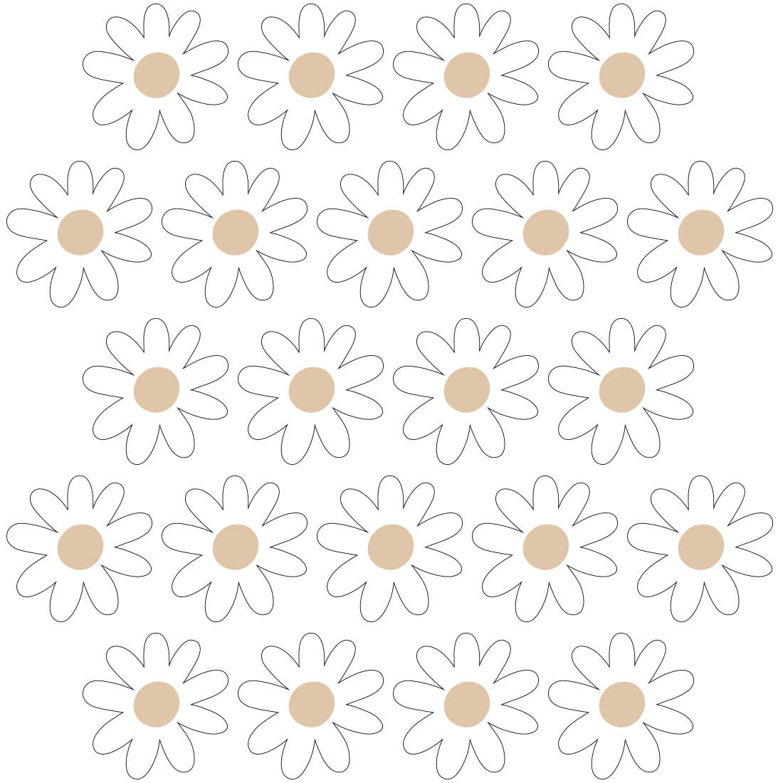 Pastelowe Love Wandaufkleber Sticker Daisies
